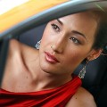 Maggie Q arrives for the Hollywood event