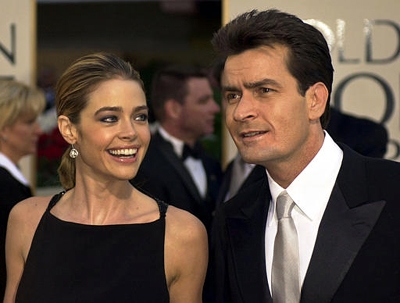 Denise and Charlie at the 2002 Golden Globes