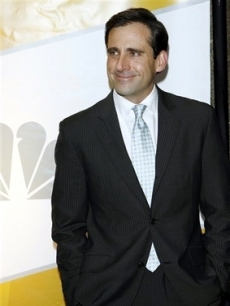 Steve Carell hangs at an NBC event