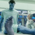 Jake (Sam Worthington) tries out his new body in ‘Avatar’