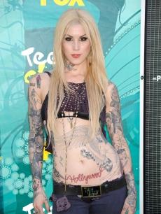 Kat Von D arrives at the 2009 Teen Choice Awards held at Gibson Amphitheater in Universal City, California on August 9, 2009 
