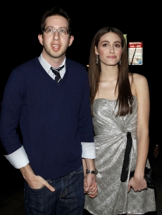 Emmy Rossum and Justin Siegel spotted on Sunset Blvd on March 28, 2009 in Hollywood, California