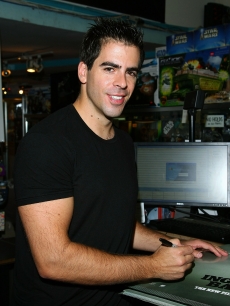 Eli Roth attends a poster signing for ‘Inglorious Basterds’in New York City on August 17, 2009 