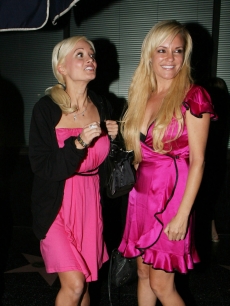 Holly Madison and Bridget Marquardt spotted rocking matching hot pink on August 20, 2009 in West Hollywood, California