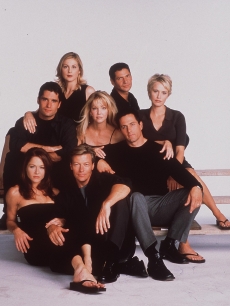 left to right) John Haynnes Newton, Kelly Rutherford, Rob Estes, Heather Locklear, Jack Wagner, Jamie Luner, Josie Bisset, Michael Calabro