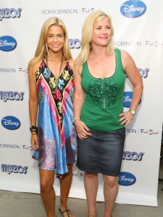 Denise Richards and Alison Sweeney share a moment at Myzos Presents the Official Launch of New Disney & Muppet Myzos at Fred Segal in Santa Monica, Calif. on August 22, 2009
