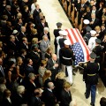 The casket of Edward Kennedy is carried during his funeral mass at Our Lady of Perpetual Help Basilica in Boston, Mass., on August 29, 2009