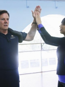 Tom DeLay and Cheryl Burke rehearse for ‘DWTS,’ Aug. 2009