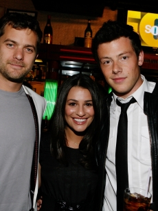 Joshua Jackson, Lea Michele and Cory Monteith attend Fox’s Upfront presentation at New York City Center in New York City on May 18, 2009 
