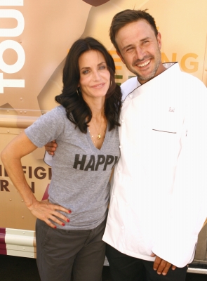 Courteney Cox Arquette and husband David Arquette kick off Hunger Action Month in Culver City, Calif., Aug. 31, 2009