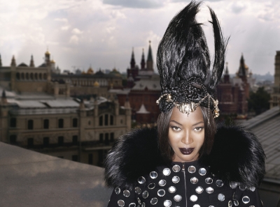 Naomi Campbell poses for Karl Lagerfeld in V Magazine, Fall 2009