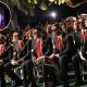 Janet Jackson, Randy Jackson, Jackie Jackson, Tito Jackson, Jermaine Jackson and Marlon Jackson attend Michael Jackson’s funeral service held at Glendale Forest Lawn Memorial Park on September 3, 2009