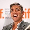 George Clooney laughs it up at the ‘Up In The Air’ press conference at the 2009 Toronto International Film Festival in Toronto, Canada on September 12, 2009