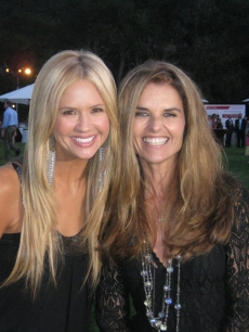 Access’ Nancy O’Dell and California First Lady Maria Shriver at her reception the night before the Audi Best Buddies Challenge - Hearst Castle bike ride on September 11, 2009