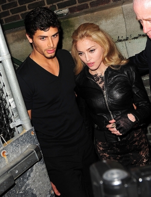 Jesus Luz and Madonna are spotted attending Marc Jacobs Spring 2010 at the NY State Armory on September 14, 2009 in New York City