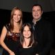 Kelly Preston, John Travolta and daughter Ella Blue make their first public appearance since the death of son Jett at Disney’s D23 Expo in Anaheim, Calif., on September 11, 2009