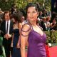 ‘Top Chef’s’ Padma Lakshmi sports a royal purple gown at the 61st Primetime Emmy Awards held at the Nokia Theatre on September 20, 2009 in Los Angeles, California