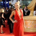 Blake Lively sports a revealing red gown at the 61st Primetime Emmy Awards held at the Nokia Theatre on September 20, 2009 in Los Angeles, California
