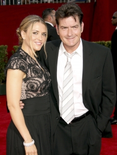 Brooke Mueller and Charlie Sheen make a night of it at the 61st Primetime Emmy Awards at the Nokia Theatre in LA on September 20, 2009