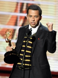 Jon Cryer accepts the Outstanding Supporting Actor in a Comedy Series award for ‘Two And A Half Men’ during the 61st Primetime Emmy Awards, September 20, 2009