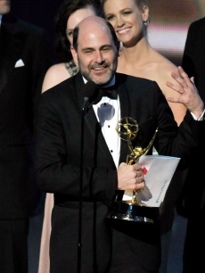 Creator Matthew Weiner accepts the Outstanding Drama Series award for ‘Madmen’ onstage during the 61st Primetime Emmy Awards held at the Nokia Theatre, LA, September 20, 2009