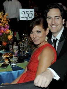Debra Messing and her husband Daniel Zelman at the 61st Primetime Emmy Governors Ball in Los Angeles on September 20, 2009