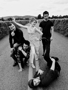 Rock band Paramore plays around
