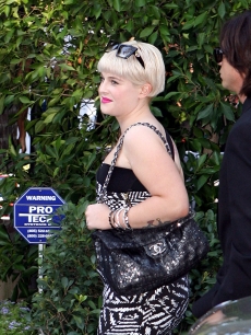 Kelly Osbourne is seen at wedding of Khloe Kardshian and Lamar Odom on September 27, 2009 in Beverly Hills, California