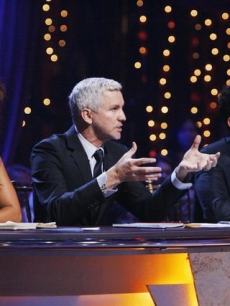 Week 2’s juding panel — Carrie Ann Inaba, director Baz Luhrman and Bruno Tonioli