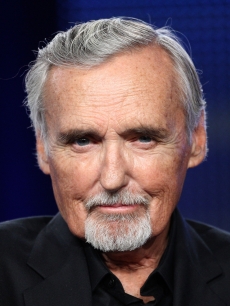 Dennis Hopper of the television show ‘Crash’ speaks during the Starz Network segment of the Television Critics Association Press Tour, Pasadena, Calif., July 29, 2009