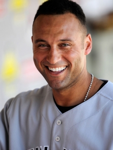 New York Yankees star Derek Jeter before a game against the Los Angeles Angels of Anaheim on September 23, 2009