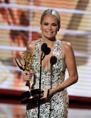 Kristin Chenoweth accepts the Outstanding Supporting Actress in a Comedy Series award for ‘Pushing Daisies’ onstage during the 61st Primetime Emmy Awards, Los Angeles, September 20, 2009