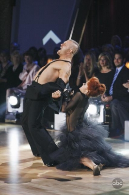 Chuck Liddell and Anna Trebunskaya compete during Week 2 of ‘Dancing’