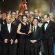 The cast and creators of ‘30 Rock’ accept the award for Best Comedy Series at the 2009 Emmy Awards
