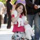 Suri Cruise is spotted with two furry friends outside Sonsie restaurant on September 21, 2009 in Boston, Massachusetts