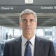 George Clooney ponders his next destination in “Up in the Air”