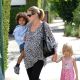Heidi Klum walks with son Henry Samuel and daughter Leni, Los Angeles, September 29, 2009