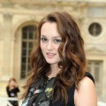 Leighton Meester arrives in style for the Louis Vuitton Pret a Porter show in Paris, France on October 7, 2009