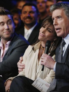Lance Bass, Paula Abdula and Tom Bergeron during Week 3 of ‘Dancing’