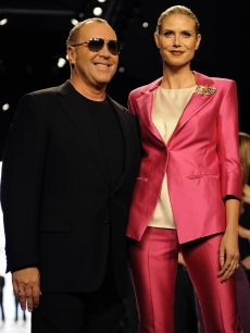 Heidi Klum and Michael Kors at the ‘Project Runway’ season finale show at Bryant Park in New York on February 20, 2009