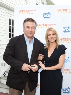 Alex Baldwin and director Cheryl Hines arrive at the afterparty for the 17th annual Hamptons International Film Festival premiere of ‘Serious Moonlight’ at the United Artists Regal Cinema on October 8, 2009