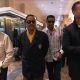Access Hollywood Correspondent  Tim Vincent with the Jackson brothers