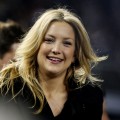 Kate Hudson looks on during Game One of the 2009 MLB World Series at Yankee Stadium on October 28, 2009 in the Bronx borough of New York City
