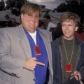 A vintage shot of Chris Farley and David Spade