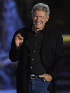Harrison Ford presents the best director award at the ‘Scream Awards’ on Saturday, Oct. 17, 2009, in Los Angeles