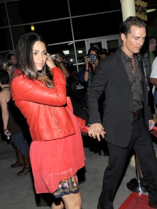 Matthew McConaughey and Camila Alves arrive at The Nobelity Project’s ‘One Peace At A Time’ screening at the ArcLight Theatre on October 21, 2009 in Los Angeles, California