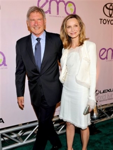Harrison Ford and Calista Flockhart attend the 20th Anniversary Media Awards at the Paramount lot on Sunday, Oct. 25, 2009, in Los Angeles