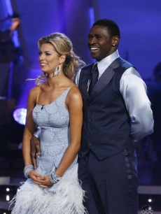 Anna Demidova and Michael Irvin listen as Len raves over their waltz during Week 6 of ‘Dancing’