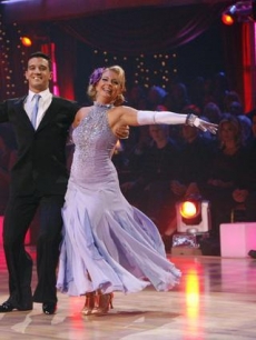 Mark Ballas and Melissa Joan Hart show off their waltz on Week 6 of ‘Dancing’