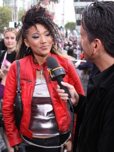 Judith Hill, who sang ‘Heal The World’ at Michael Jackson’s memorial, walks the red carpet at the premiere of ‘This Is It’ held at the Nokia Theatre in Los Angeles on October 27, 2009